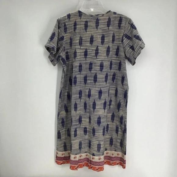 THML Women’s Multi-Patterened V-Neck Tunic Style Summer Dress Size Small - Picture 2 of 8